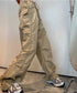 HELLO FASHION Drawstring Parachute Cargo Pants
